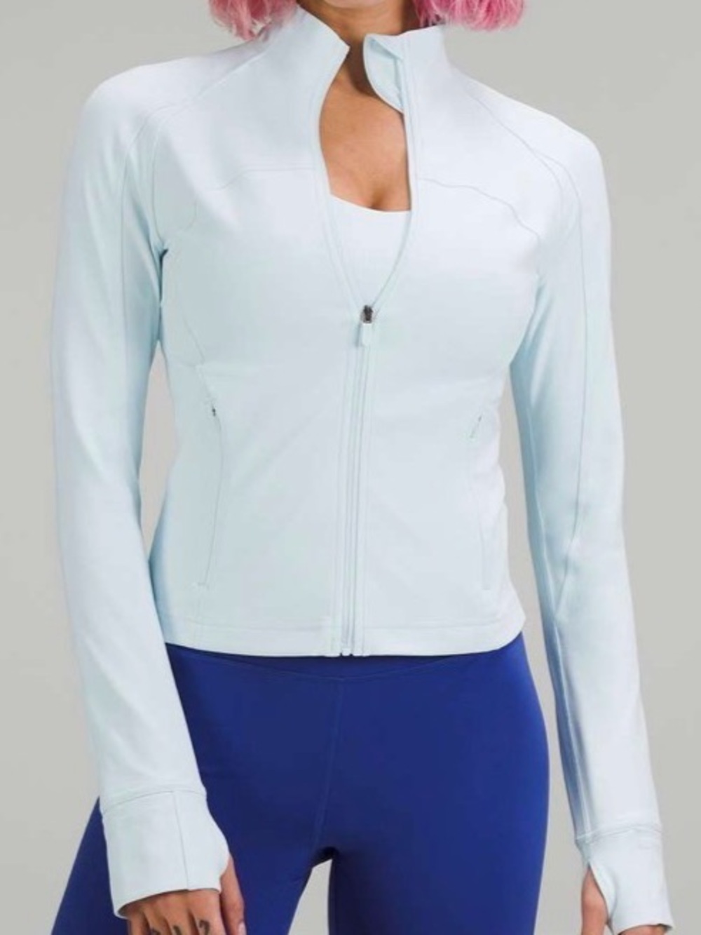 Lululemon Nulu Cropped Define Jacket in Powder Blue
